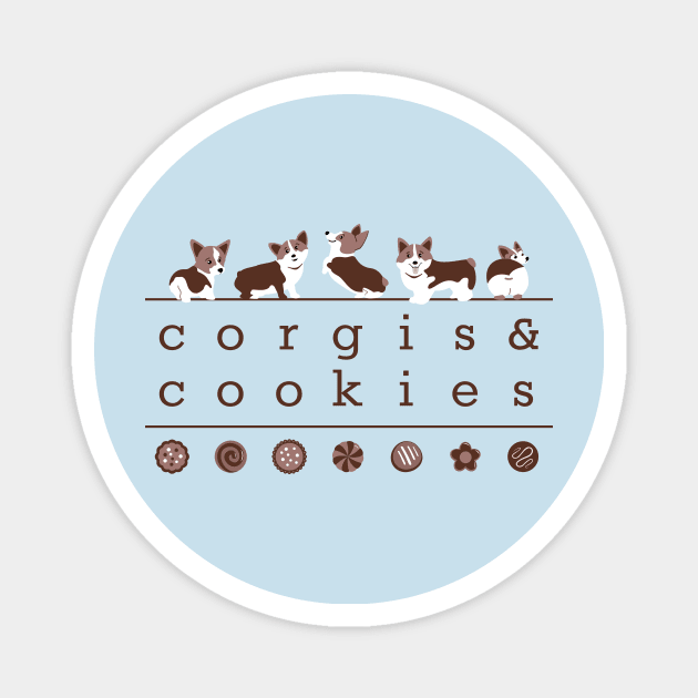 Corgis and Cookies Magnet by NeddyBetty